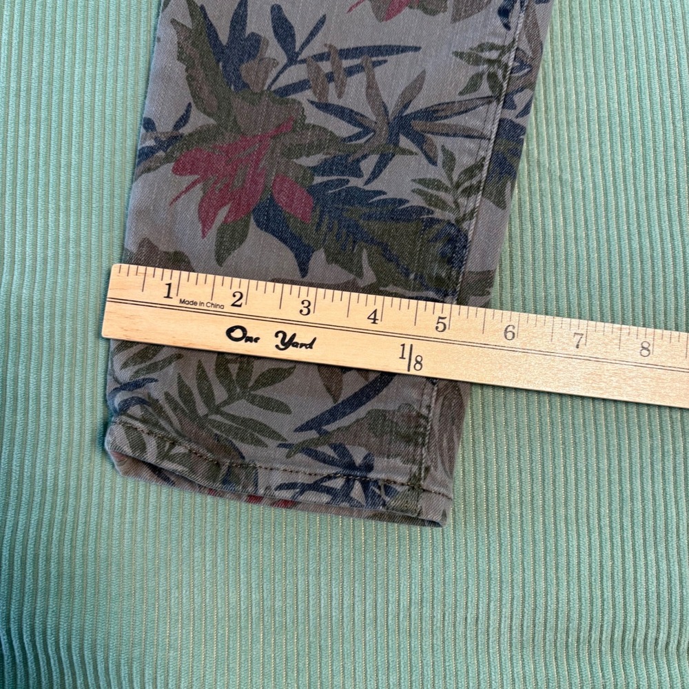 Hudson Krista Super Skinny Pants Floral Print Green Pink Blue Women's Size 31‎ - Picture 7 of 10